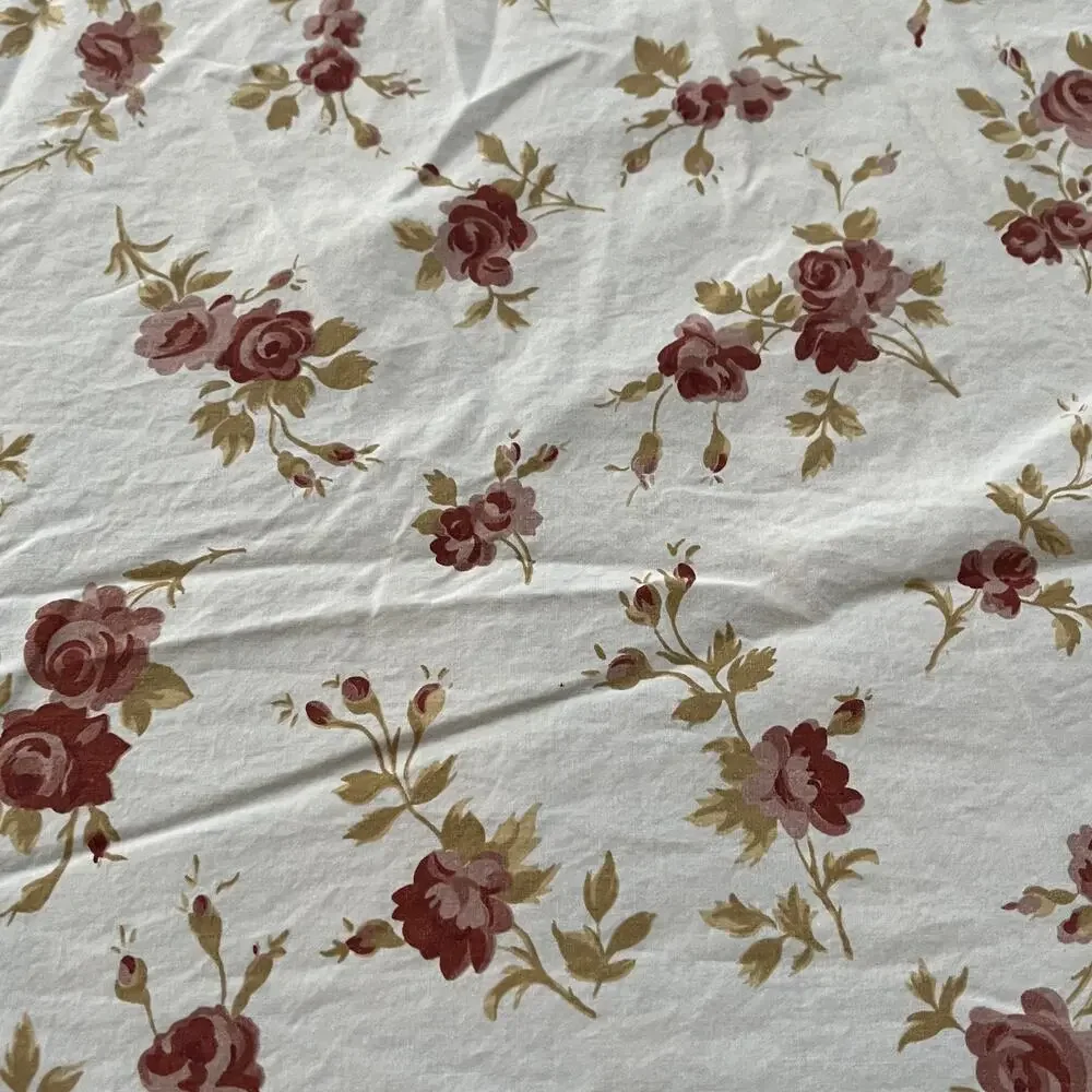 Pottery Barn Floral 100% Cotton Fitted Sheet 77